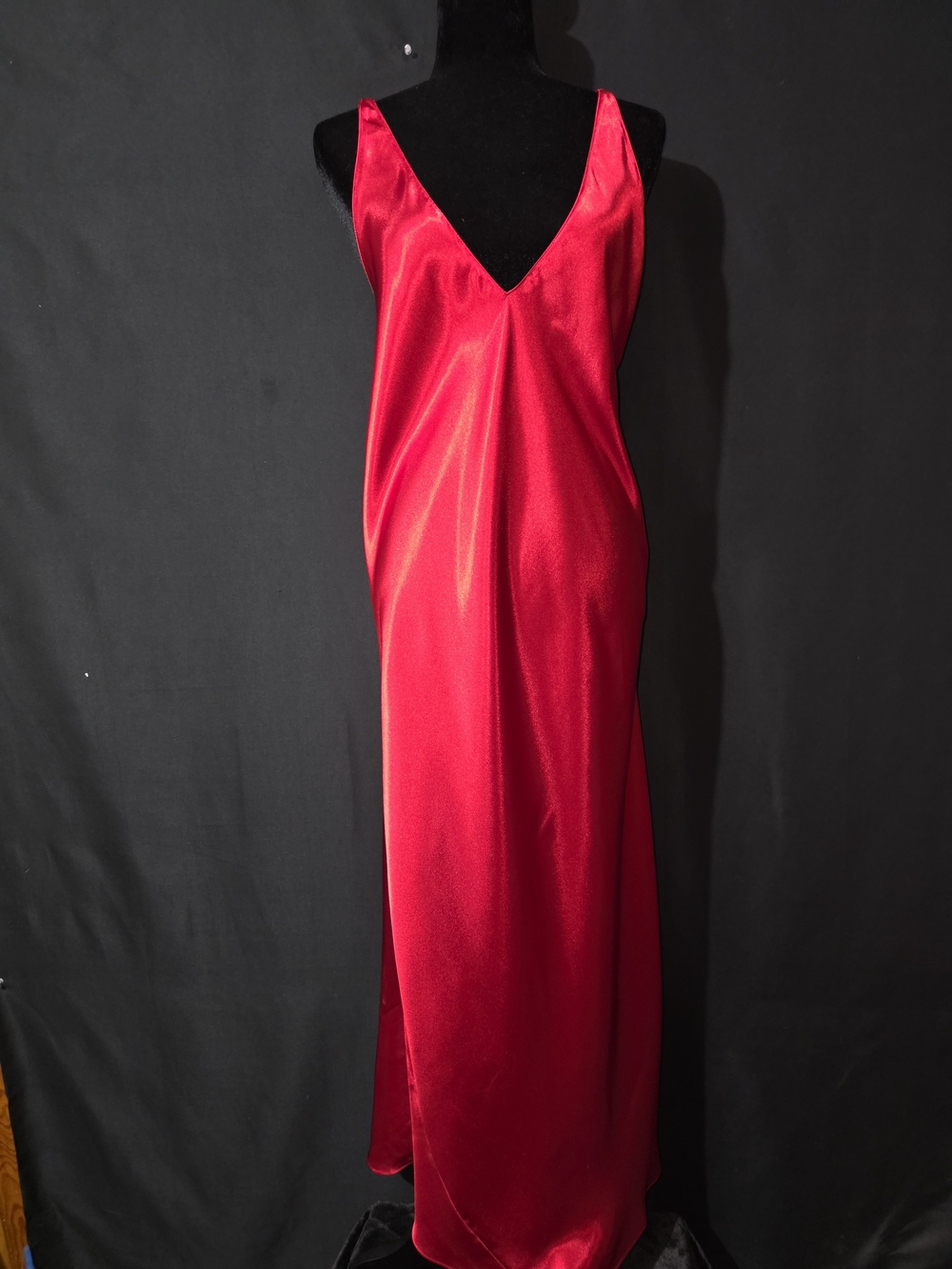 Frederick's of Hollywood Red Satin Slip